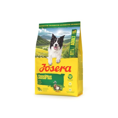 JOSERA Adult SensiPlus Ente & Reis (1 x 3 kg) | Premium Trockenfutter für ausgewachsene empfindliche Hunde | mit viel Biotin für gesunde Haut & Fell | hoch verdaulich | glutenfrei | 1er Pack