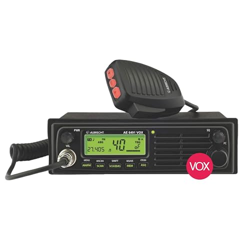 Albrecht AE 6491 VOX CB-Funkgerät, mit VOX Freisprechfunktion für die freihändige Nutzung in Auto & LKW, CB-Funk mit ASQ & CTCSS, 12/24 Volt, schwarz Albrecht AE 6491 VOX CB-Funkgerät, mit VOX Freisprechfunktion für die freihändige Nutzung in Auto & LKW, CB-Funk mit ASQ & CTCSS, 12/24 Volt, schwarz