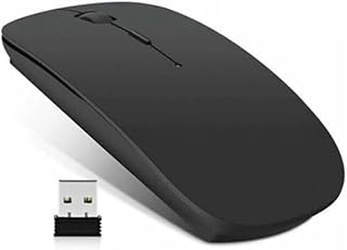 Wireless Mouse for Laptop and Computer- 2.4GHZ Rechargeable Usb Slim/Smooth Mouse- Computer Mouse Wireless with 800 To 1600 DPI Noiseless Mouse for use in Offices & Homes.