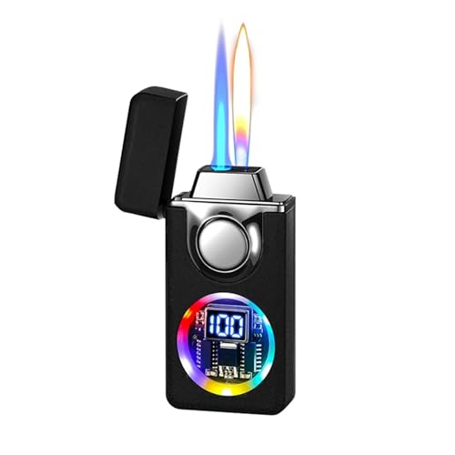 Encendedor de Butano Metal Dual Llama Activado por Voz miniatura 1
