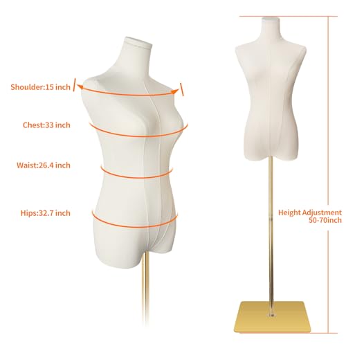 image for SHAREWIN Female Mannequin Torso Women Dress Forms for Sewing Manicaneq