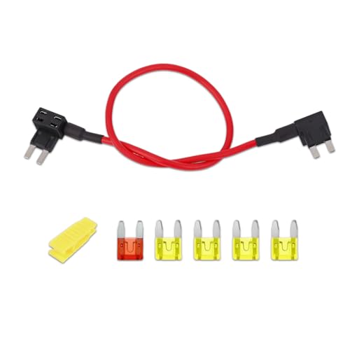 HQRNYP Car TIPM Bypass Cable Fuel Pump Relay Kit Vehicle Fuel Pump Relay Wiring Set with 5PCS Fuze Clip Auto Accessories Fuse Holder Fuse Adapter for Dodge Jeep Chrysler Replace OEM# CBWPR091AA