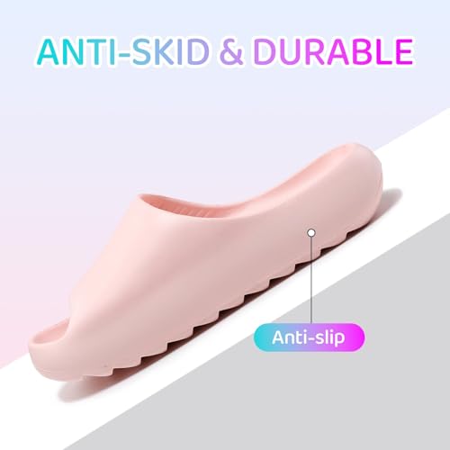 Image of Cloud Slides for Kids,Boys Girls Shower Slippers Bathroom Pool Sandals,Toddler Home House Open Toe Comfy Thick Sole Slippers,Summer Non-Slip Beach Shoes