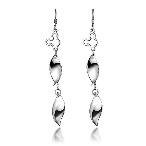 Santiyago Girl Friend Gift Choose Real Silver and White Gold Plating Length 6.8cm Dangle Earring