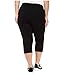 tasc performance plus size power stretch workout capri, black, 2x (20-22)