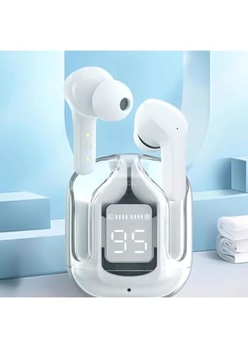 Image of Ultrapods Max True Wireless Earbuds with Bluetooth 5.3 Technology, with Transparent Charging Case, Enhanced Sound Quality, Mic 240 Bluetooth Headset, True Wireless Earbuds in Ear (Bule)