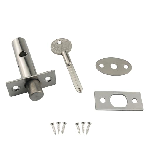 Consejos y reviews para comprar Puerta cortafuego los diez mejores. 33 JianLing - Juego de 1 cerradura de acero inoxidable con tornillos de 60 mm de mantenimiento, cerradura de puerta invisible para puerta cortafuegos para puerta de oficina y hogar...