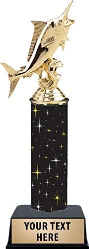 11" Marlin Fish Trophies - Black Midnight Marlin Fish Trophy Awards Prime