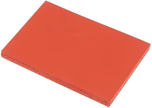 Red Silicone Foam Board,Heat Press Machine Pad 1Pc, 200X250mm,60C to 260C High Temp Resistant, Elastic Tear ProofThick 10mm