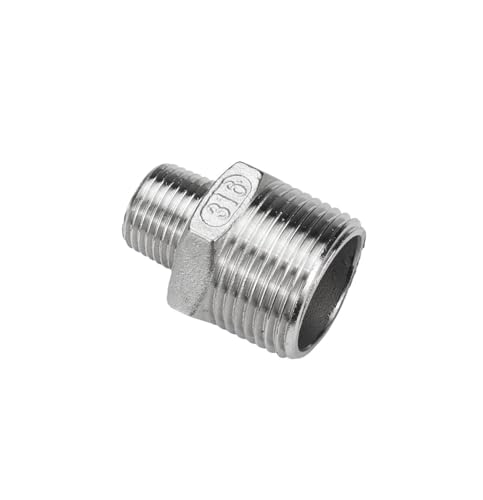 Solución para fugas con reductor de acero inoxidable 316L hexagonal G1/2*G1/4 para fontanería 5