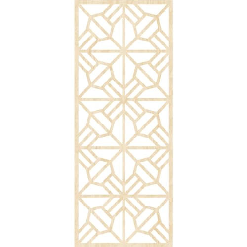 Image of 11 3 /8 inchW x 29 3 /8 inchH x 3 /8 inchT Auburn Decorative Fretwork Wood Wall Panels, Birch