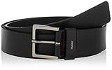 Metall buchstaben HUGO Herren Giove-l_sz35 Gürtel, Schwarz, 80 EU