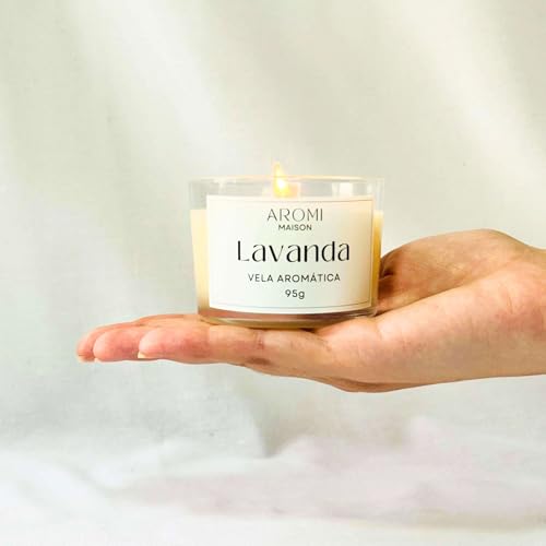 Aromi Maison - Vela Aromática Lavanda 95g | Feita com Cera de Coco