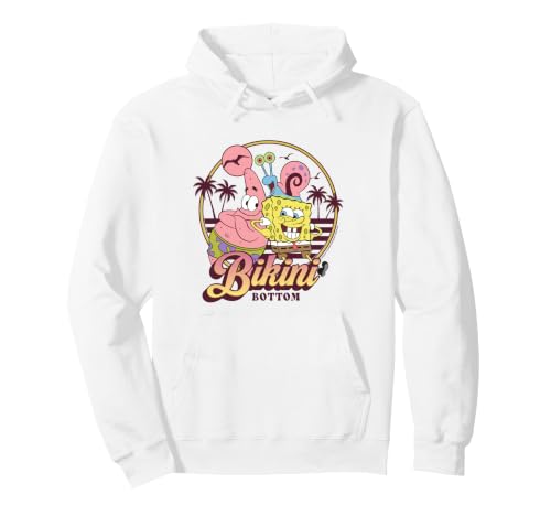 Image of SpongeBob SquarePants Patrick Gary Retro Sunset Pullover Hoodie