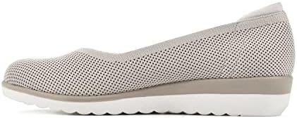 WHITE MOUNTAIN Shoes Selena Women's Mini Wedge, Taupe/Fabric, 8 M | Image 2