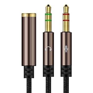Bestgle 3.5mm Kopfhörer Mikrofon Adapterkabel