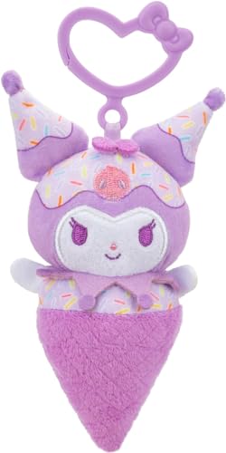 Hello Kitty and Friends 4-Pack Ice Cream Clip-On Plush Featuring Hello Kitty, Kuromi, My Melody, and Cinnamoroll with Unique Bow Clips - Thumbnail 7