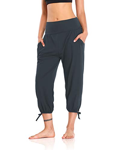 Dibaolong Womens Yoga Capri Pants Loose Yoga Pants Comfy Lounge Joggers Pajama Sweatpants With Pockets Deep Gray S #TOP1