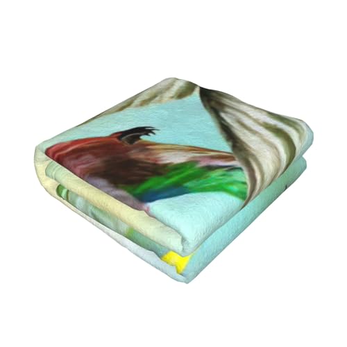 Couverture de lit imprimé fleurs hibiscus microfibre confortable EdWal - 3