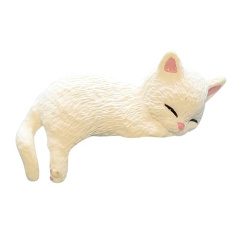 Figure di gatto - Statuetta di gatto | Ornamenti per la casa | Figurine di gatti in miniatura | Figurine di gatti di piccola taglia | Simpatica statuetta di gatto decorativo per monitor del computer,