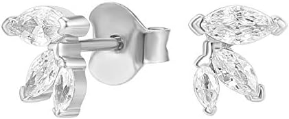 PAVOI 14K White Gold Plated Constellation Ear Climbers | 3 Stone Ear Crawler Earrings for Women