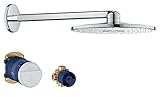 GROHE 26502000 Rainshower 310 Smartactive 2 Spray Shower Head Set, Starlight Chrome