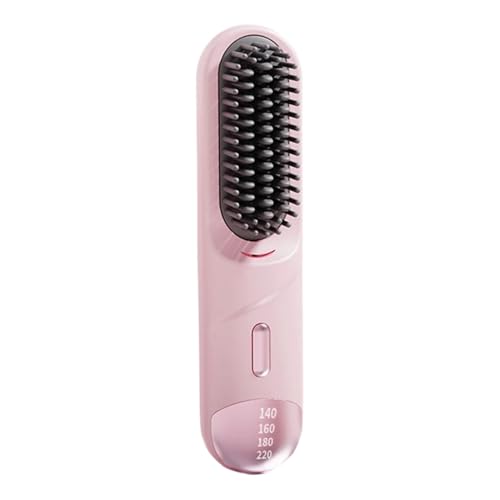 Peigne chauffant rechargeable et brosse lissante pour femme