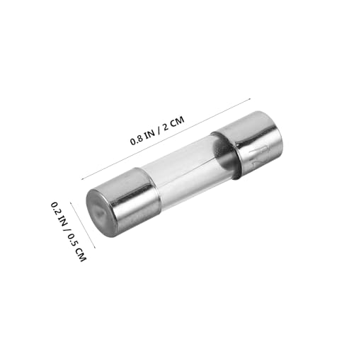 COHEALI 20pcs Mini Glass Tube Fuse 2a 250v Fast-Acting Inline Fuse for Electrical Circuits Power Protection in Small Appliances and Circuit Boards