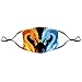 SESLFLKPJK Adults Men Women Reusable Face Scarf Mask Fashion Scarf Dust Proof Windproof Mouth Cover, Red Blue Ice Fire Flame Dragon Face Protection for Sports Travel Hiking