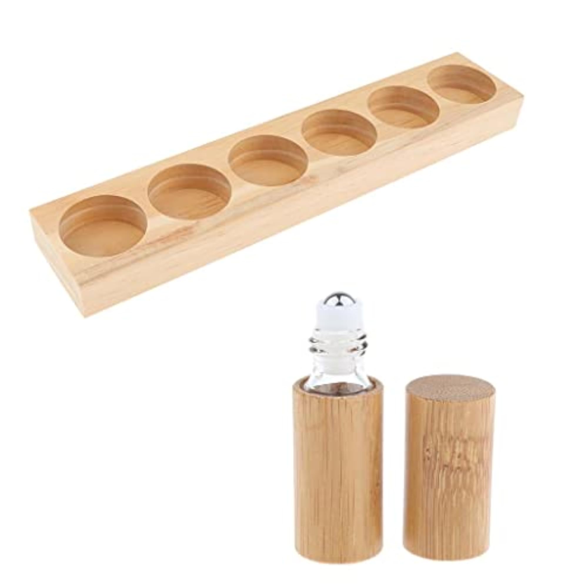 Wood Essential Oil Display Storage Rack, Aromatherapy Holder