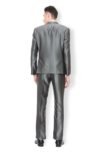 Image of Van Heusen Men's Rayon Grey Two Piece Suit Business Pants Set