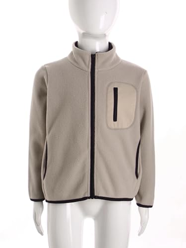 Kids Boys Girls Fleece Jacket Long Sleeve Zipper Coat Winter Outerwear with Pockets Causal Daily Athletic Wear2