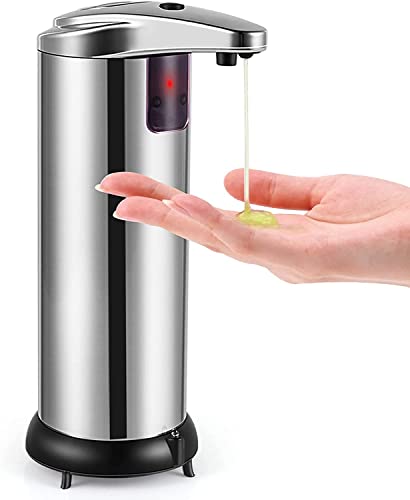 Automatic Soap Dispenser Touchless With Waterproof Base And Smart Infrared Motion Sensor, 3 Adjustable Soap Volume Hands Free , 9.5Oz Liquid Soap Dispenser For Kitchen Bathroom Hotel #TOP4