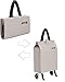 Gimi 157770 Brava Plus - Carro de la compra, con 2 ruedas, bolsa impermeable de poliéster, carro plegable, capacidad de 38 litros, beige, 45 x 30 x 7 cm