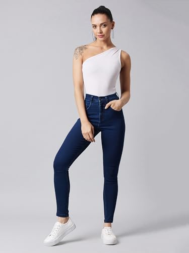 Image of Dolce Crudo Women's Skinny Fit High Rise Regular Length Stretchable High Waist Denim Jeans