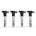 Ignition Coil Pack - Set of 4 - Replaces 06A905155D, 06B 905 115R - Fits Audi A4, A4 Quattro, A6 2.7T, Allroad 2.7T, TT, TT Quattro, Volkswagen 1.8T MK4 Jetta, Golf, GTI, Passat - Replacement Coil