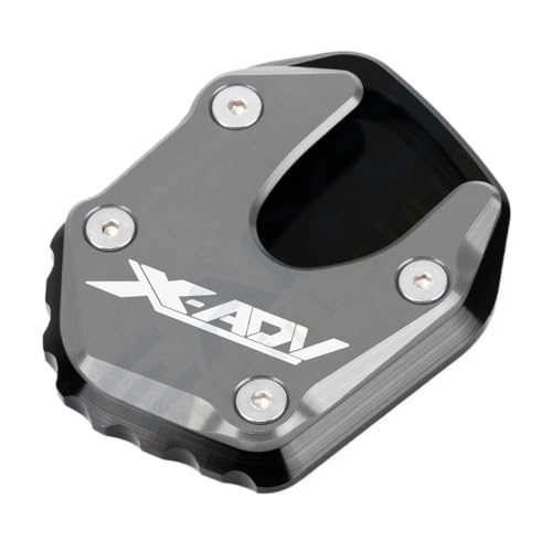 Extension béquille latérale X-ADV 750 (2021-2023) : plaque d'élargissement noire en alu CNC