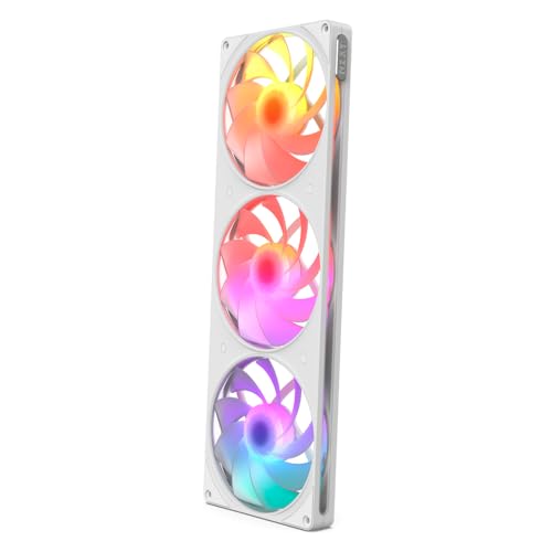 Image of NZXT F420 RGB Reverse - 420mm Single-Frame Reverse Fan - White
