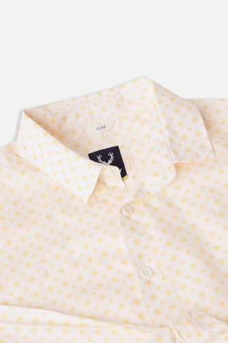 Image of Allen Solly Boys' All-Over Print Shirt | Bow Tie Detail | Regular Fit | Wedding & Festive