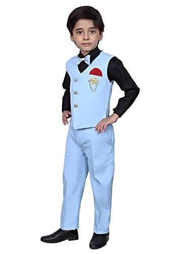 Image of 3-Piece Shirt, Trouser, Waistcoat with Bow-Tie Boy's Suit Set for Party, Wedding, Birthday VC405