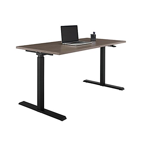 Image of Realspace Magellan 60 inch W Pneumatic Height-Adjustable Standing Desk, Gray