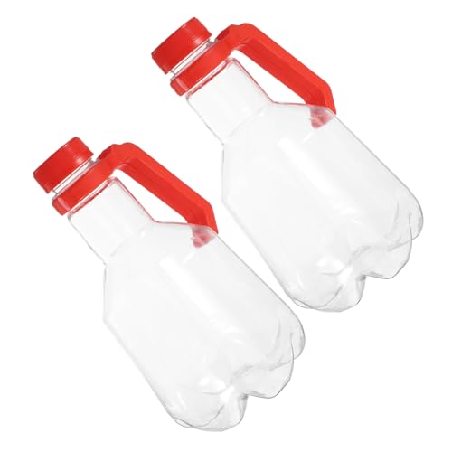 Luxshiny 2Pcs Food Grade Plastic with Handle and Lid Portable Beverage Dispenser for Home Bar Ktv Nightclub Versatile and Drink Containers for Takeout