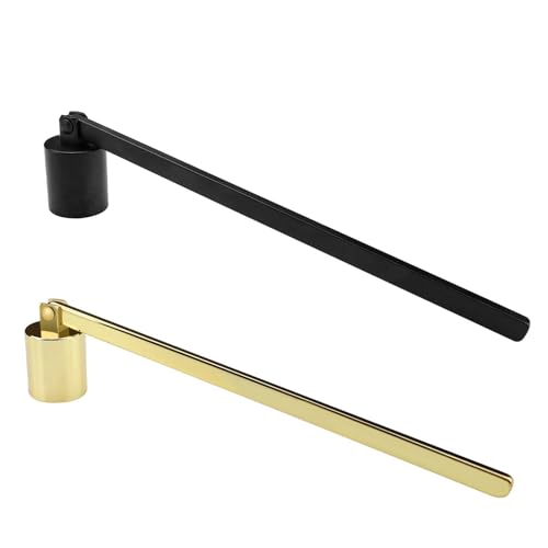 Betinyar 2 st ljussläckare i rostfritt stål, 180° roterbar klockformad ljussläckare med ergonomiskt handtag, elegant dekor för hem, kontor, restauranger och kaffebarer