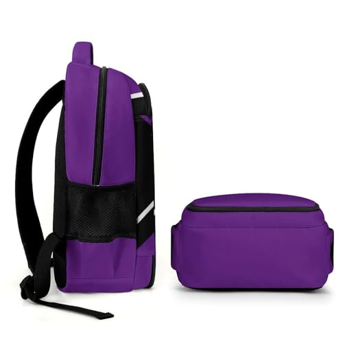 Purple Cheerleader School Backpack Custom Personalized with Name for Travel Daypack Sport Laptop Bag4
