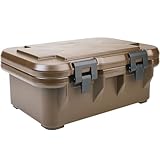 Cambro Insulated Food Pan Carrier - 6 Inch Deep Hotbox and Food Warmer for Catering & Transport - Top Load S-Series (Brown)