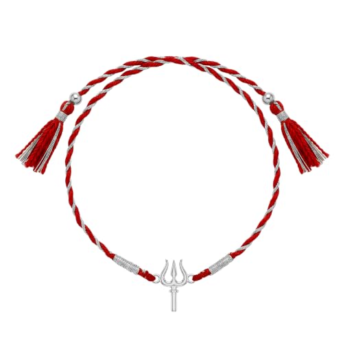 Image of GIVA 925 Silver Blessed Trishul Rakhi | Raksha Bandhan Rakhi for Mens | Gift for Couple | With Certificate of Authenticity and 925 Stamp