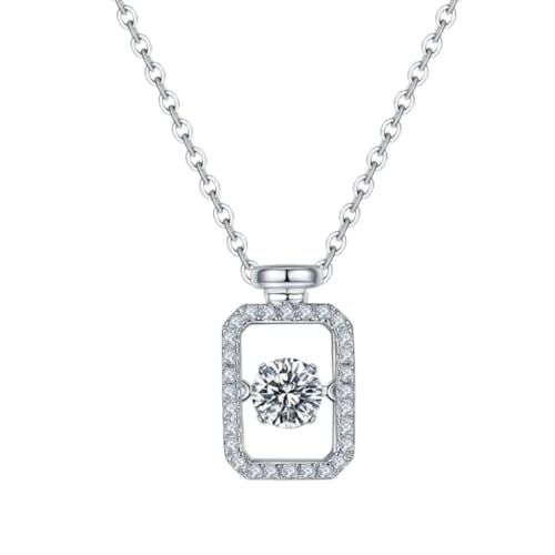 Pendentif moissanite brillant argent 925 anti-ternissement pour soirée