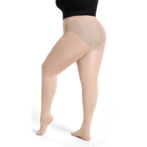 Image of Frola Plus Size Fleece Lined Tights Women Winter Warm Thermal Tights, 11+ Colors High Waisted Opaque Pantyhose