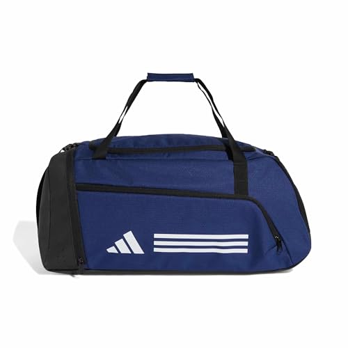 Adidas Mixte Essentials 3-Stripes Duffel Bag, Dark Blue/White, M