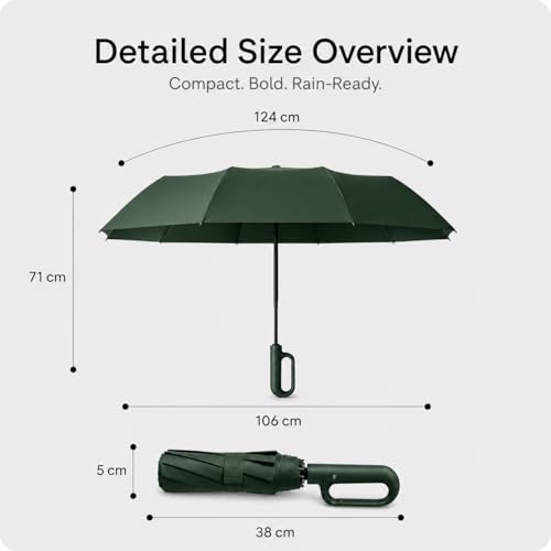 Image of Umbrella, UV Big Size Umbrella for Sun Protection Rain Windproof Strong Large 3 Fold For Men Women Kids Boys Girls Perfect & Stylish Windproof & Compact